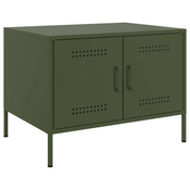 Stolic za kavu maslinastozeleni 68 x 50 x 50,5 cm od celika