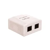 Lanberg Nadometna vtičnica UTP 2xRJ45 cat.5e za podatkovno komunikacijo OU5-0002-W