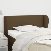 Vidaxl vidaXL Vzglavje s krilci temno rjavo 103x23x78/88 cm blago