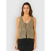 Rip Curl Animal Instincts Tie Front Tank Top natural