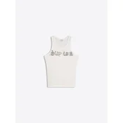 Bershka Majica  temno siva / off-bela