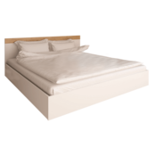 Kondela zakonska postelja GABRIELA, 160x200cm, bela-hrast