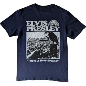 Elvis Presley Majica Heartbreaker Unisex Navy Blue S