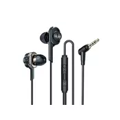 UIISII BA-T6J dual dynamic drive Hi-Res Audio microphone earphone Black Mobile