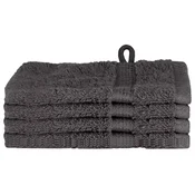 Vidaxl Gostinska brisača SOLUND 4 szt. Antracit 15 x 21 cm 550 gsm