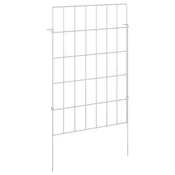 Vidaxl Ograja za vrt z žeblji 48 szt. 35 x 50 cm Mesh Pocinkano jeklo