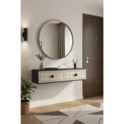 Hanah Home komoda Yuka 120, 120 cm, antracit / travertin