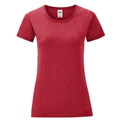 Iconic red Fruit of the Loom Womens T-shirt