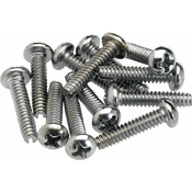 Fender Pickup and Selector Switch Mounting Screws Chrome 12 Pack