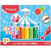 shumee Jumbo Colorpeps voščene barvice za zgodnjo starost, 12 barv
