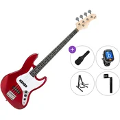 PSD Guitars JZB-100 Standard SET Red Električna bas kitara