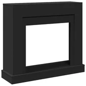 Vidaxl Okvir za kamin črna 100x30x87,5 cm inženirski les