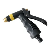 Extol Craft Vrtna škropilnica (70211) on a hose, brass nozzle with spray adjustment from fine mist to full stream, ergonomic handle