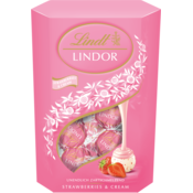 Lindt LINDOR kugle Strawberry & Cream - 500 g
