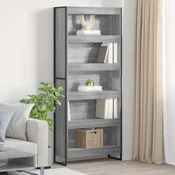 Ormaric za knjige 2 pcs Siva Sonoma 80 x 30 x 189,5 cm