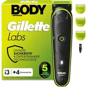 Gillette Gillette Labs i3 Body + Intimate Trimmer za moške, črn/zelen