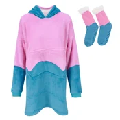 ODEJA HOODIE MIAU MODRO ROZA