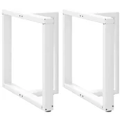 Noge za blagovaonski stol T-oblika 2 kom Bijele 70x35x(72-73) cm Celik