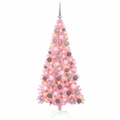 Božicno drvce s 300 LED svjetlima Ružicasta 180 cm PVC