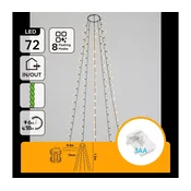 Aigostar - LED spoljašnji božicni lanac 72xLED/8 funkcija 3xAA 1,2m IP44 topla bela