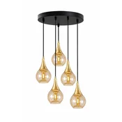 Luster na sajli LACRIMA HONEY 5xE27/60W/230V, precnik 45 cm