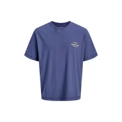 JACK & JONES Majica Norrebro modra/rumena