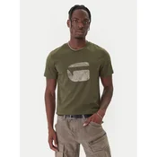 G-Star Raw Majica Finger Print Burger D26041-C506 Bela Regular Fit