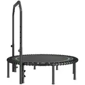 VEVOR Mini trampolin 1295 cm fitnes odbijač črno-zelen nastavljiva ročaj