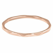 Troli Minimalističen pozlačen prstan z nežnim dizajnom Rose Gold (Obseg 49 mm)