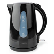 Nedis električni čajnik KAWK130EBK/ prostornina 1,7 l/ 360° vrtenje/ 1850 - 2200 W/ plastika/ črna
