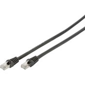 Digitus LAN (RJ45) Omrežni Priključni kabel CAT 6 S/FTP [1x Moški konektor RJ45 - 1x Moški konektor RJ45] 3 m Črna Brez halogena, Zviti