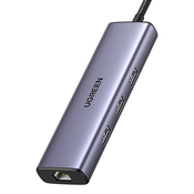 UGREEN CM512 adapter USB-C / 3x USB A 3.0, HDMI, RJ45, PD