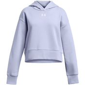 Under Armour Pulover UA Rival Fleece Crop Hoodie-PPL XS