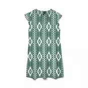 VERO MODA Poletna obleka VMMYMILO  temno zelena / bela