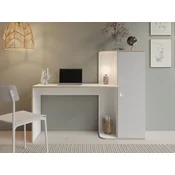 Pisalna miza Baytown 103 Z vrati, 78x160x55cm, Siva, Bela