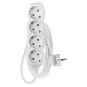 Podaljšek 2 m/4 vtičnic/beli/PVC/1 mm2