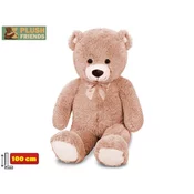 Plush Friends plišasti medvedek 100cm svetlo rjav z mašno