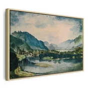 Slika - Albrecht Dürer – View of Trento from the North 90x60 U prirodnom drvenom okviru