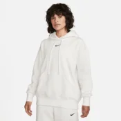 Nike Phoenix Fleece Womens Oversized Pullover Hoodie - White - Fleece