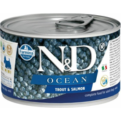 N&D DOG OCEAN Adult postrv in losos Mini 140g
