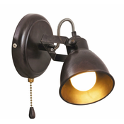 RABALUX 5962 | Vivienne Rabalux zidna svjetiljka s poteznim prekidačem elementi koji se mogu okretati 1x E14 braon antik