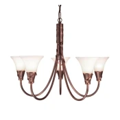 Elstead EM5-COPPER - Luster na lancu EMILY 5xE14/40W/230V