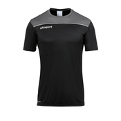 UHLSPORT Funkcionalna majica siva/črna/bela