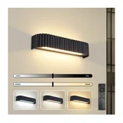 Brilagi - LED prigušiva zidna svetiljka FALCON MODERN LED/14W/230V 40 cm crna + daljinski upravljac