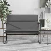 vidaXL Klop siva 100x64x80 cm umetno usnje