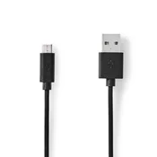 Nedis USB kabel | USB 2.0 | USB-A moški | USB Micro-B moški | 9 W | 480 Mbps | Ponikljano | 5,00 m | Okrogla | PVC | Črna | Plastična vrečka