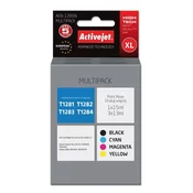 Effiki activejet aeb-1285n črnilo (nadomestno črnilo za epson t1281, t1282, t1283, t1284; vrhunsko; 1 x 15 ml, 3 x 13 ml; črno, rdeče, modro, rumeno)