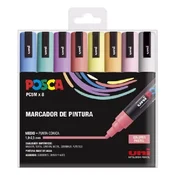 Marker s filcanom vrpcom UNI Posca PC-5M pastelne boje, 8 komada 2UPC5MPASZTELL