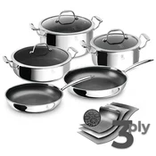 Berlinger Haus Set posuda Eternal Collection BH-8959, 8 komada, Srebrni