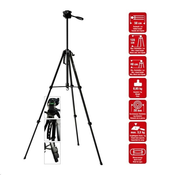 Braun Stativ za fotoaparate LightWeight 130S, Crni